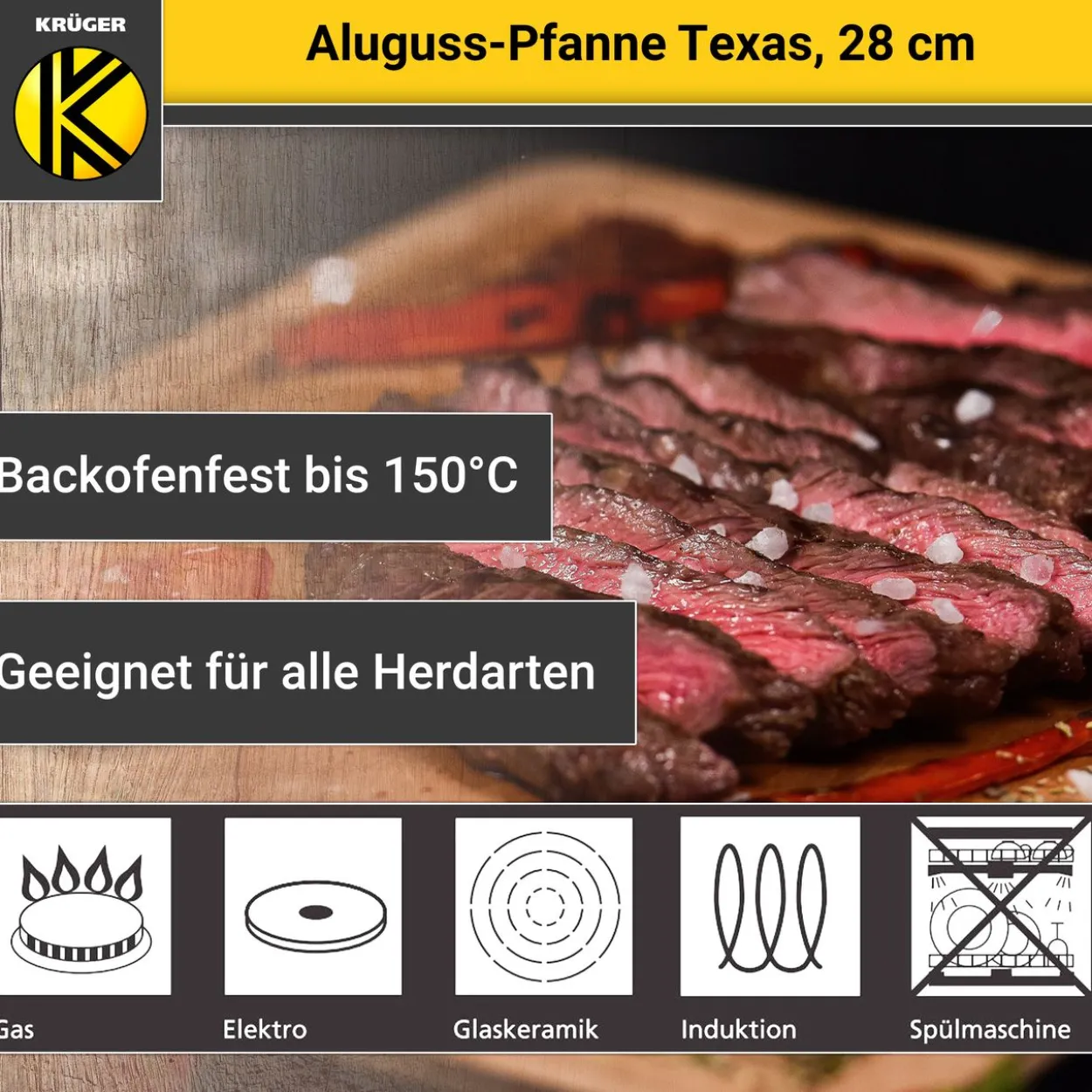 Aluguss Pfanne TEXAS, 28 cm