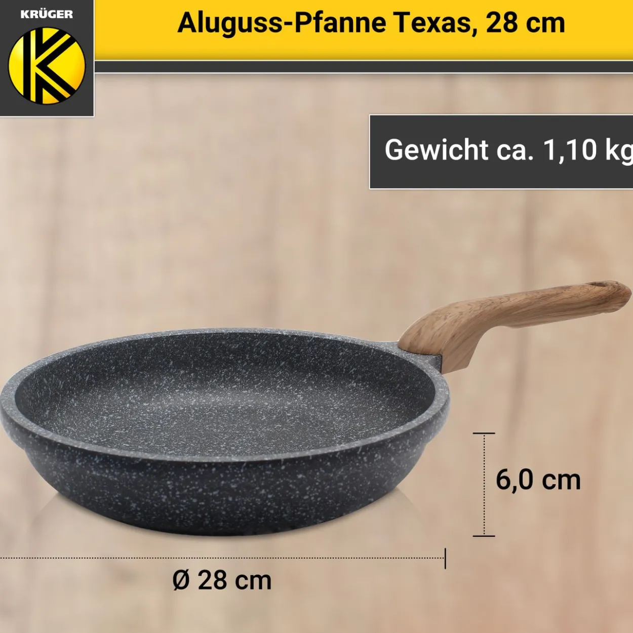 Aluguss Pfanne TEXAS, 28 cm