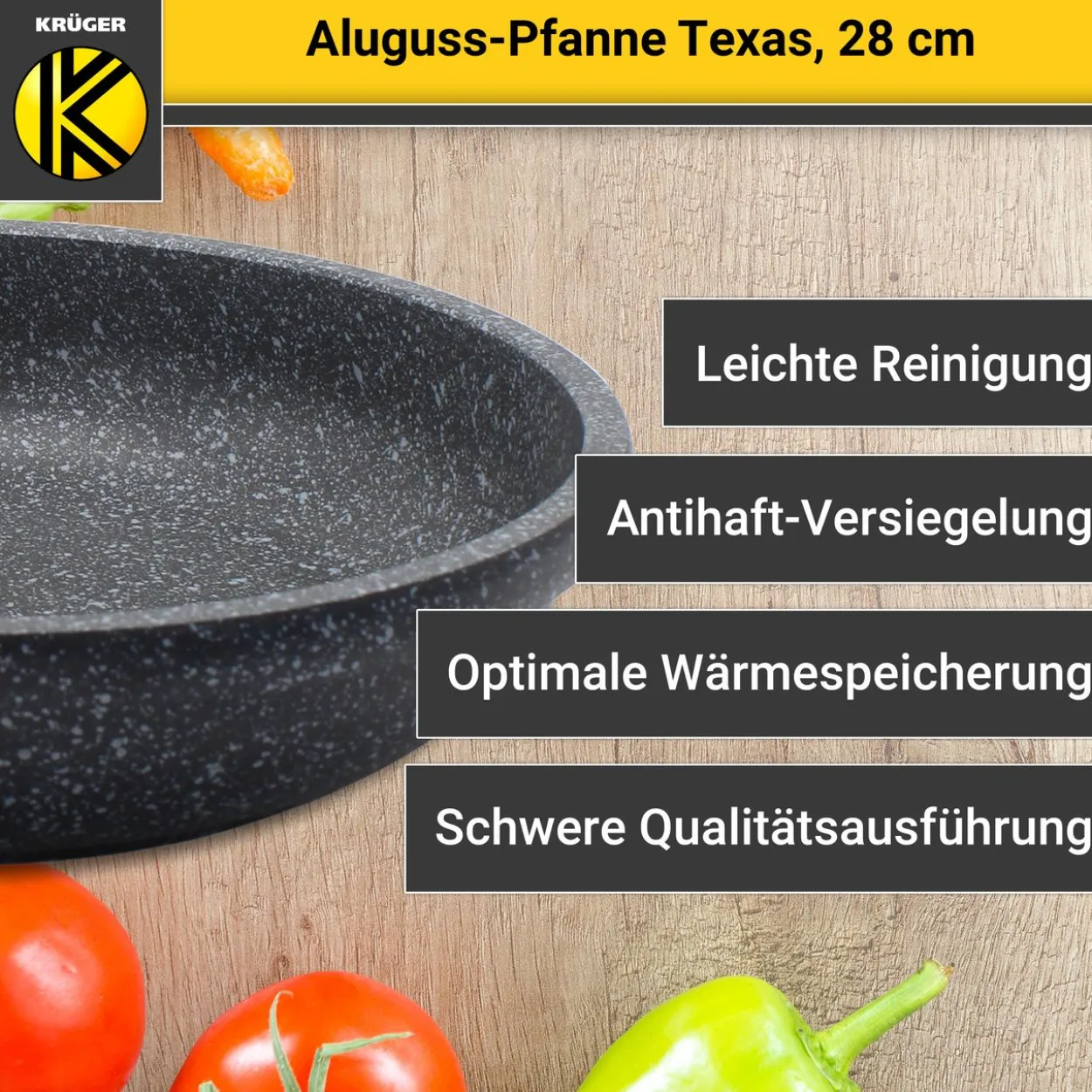 Aluguss Pfanne TEXAS, 28 cm