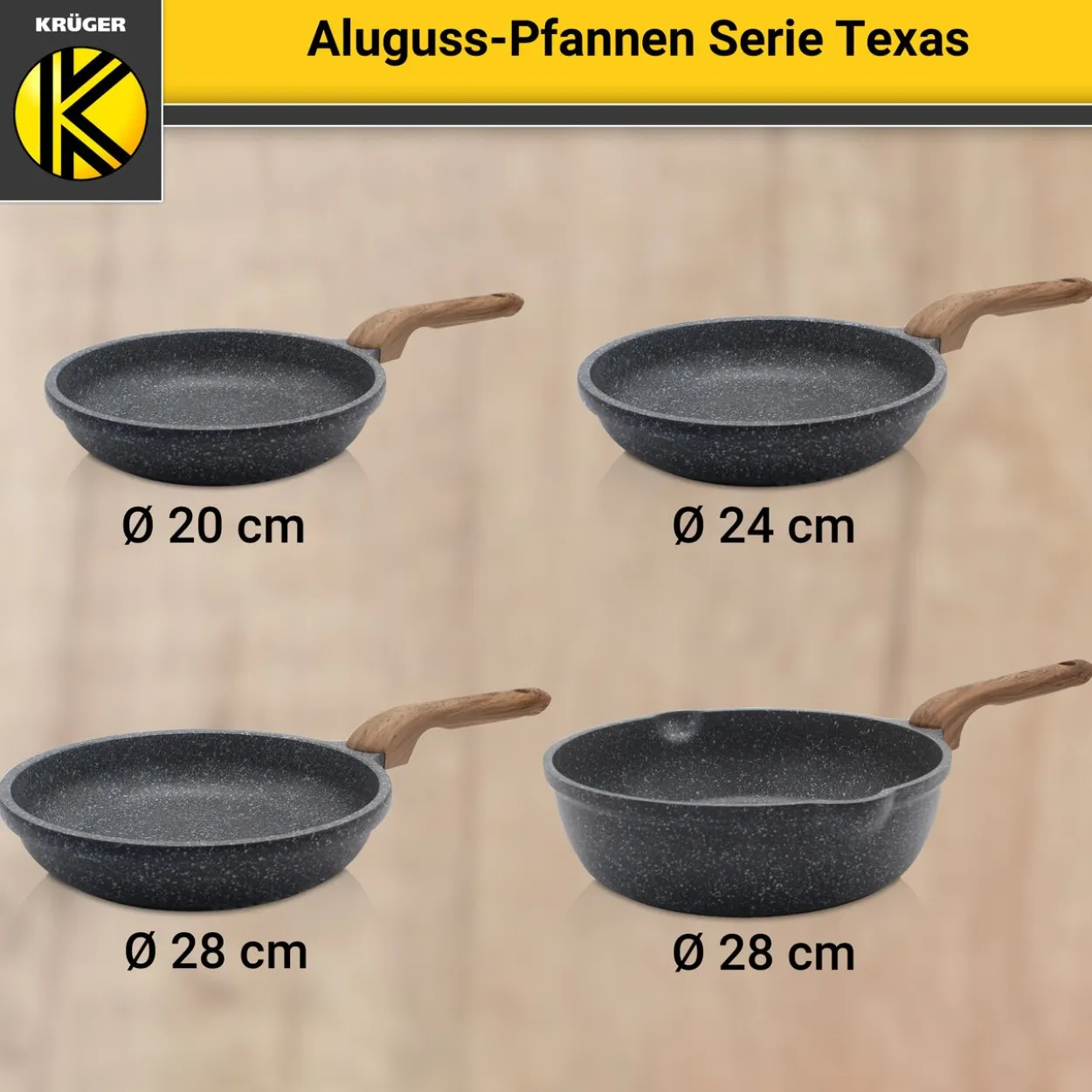 Aluguss Pfanne TEXAS, 28 cm