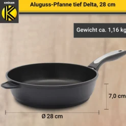 Aluguss Pfanne tief DELTA, 28 cm