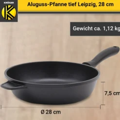 Aluguss Pfanne tief LEIPZIG, 28 cm