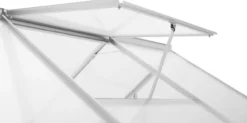 Aluminium Gewächshaus mit Dachfenster "Boston", ca. 130 x 190 x 193 cm - Silber