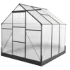 Aluminium Gewächshaus mit Dachfenster "Hanoi" , ca. 190 x 190 x 207 cm - Silber