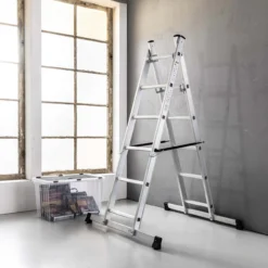 Aluminium Leitergerüst 3 in 1 160 x 90 x 172 cm Traglast 150 kg