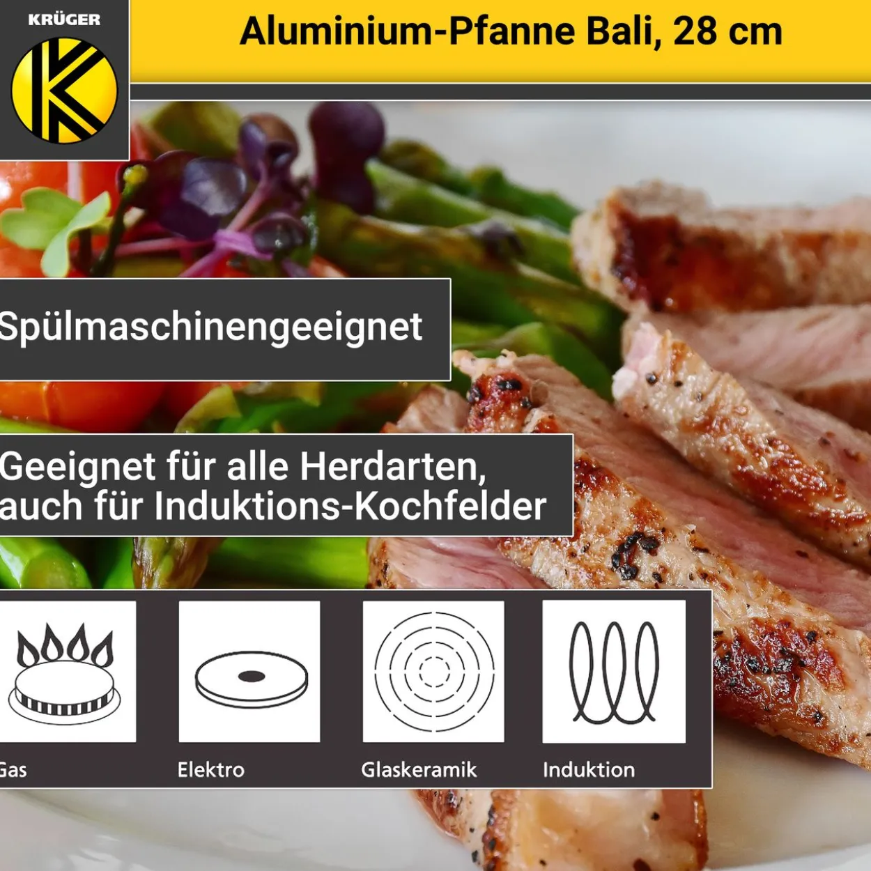 Aluminium Pfanne Bali, 28 cm