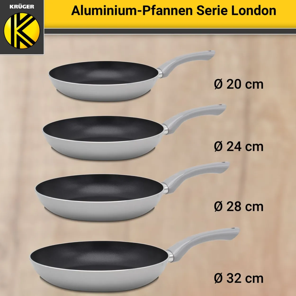Aluminium Pfanne London, 28 cm