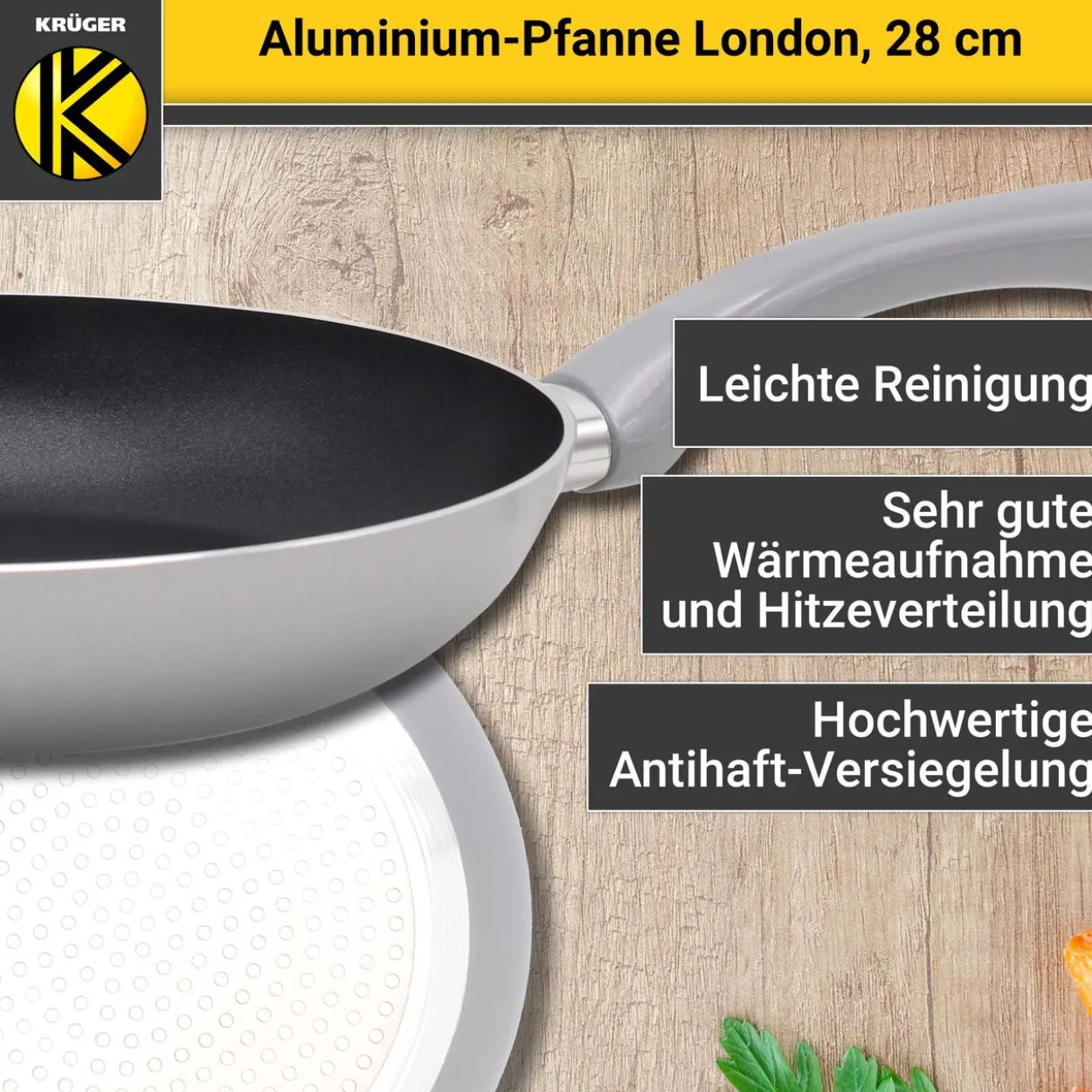 Aluminium Pfanne London, 28 cm