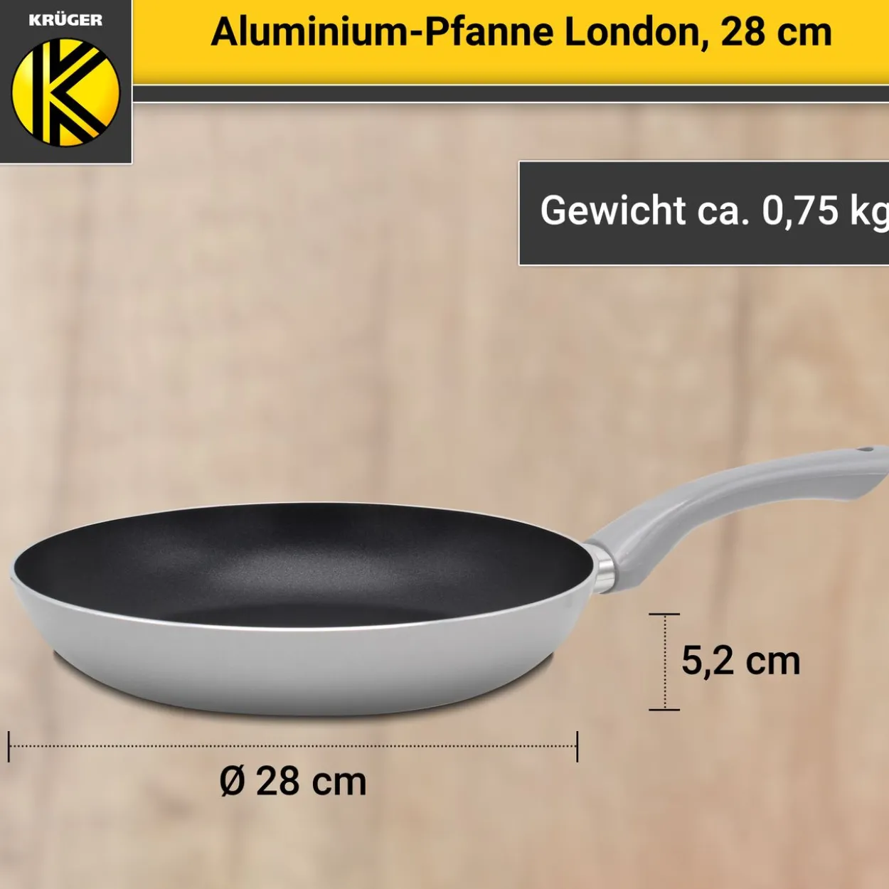 Aluminium Pfanne London, 28 cm