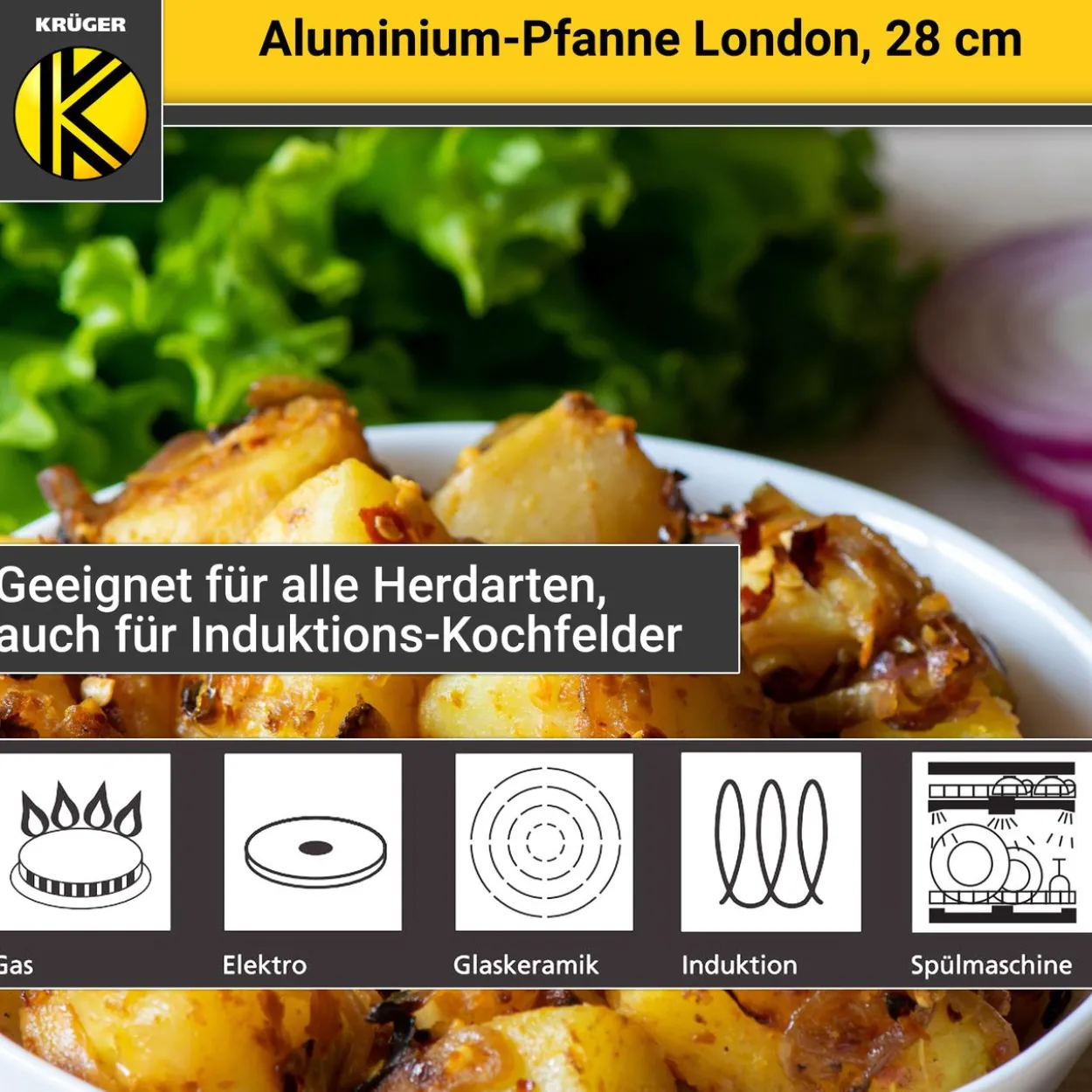 Aluminium Pfanne London, 28 cm