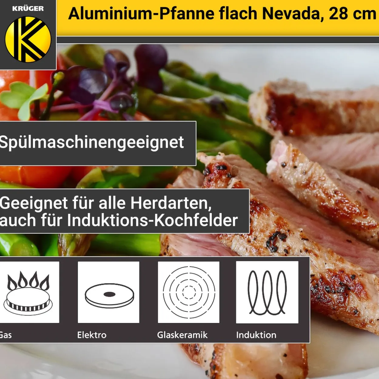Aluminium Pfanne NEVADA, 28 cm