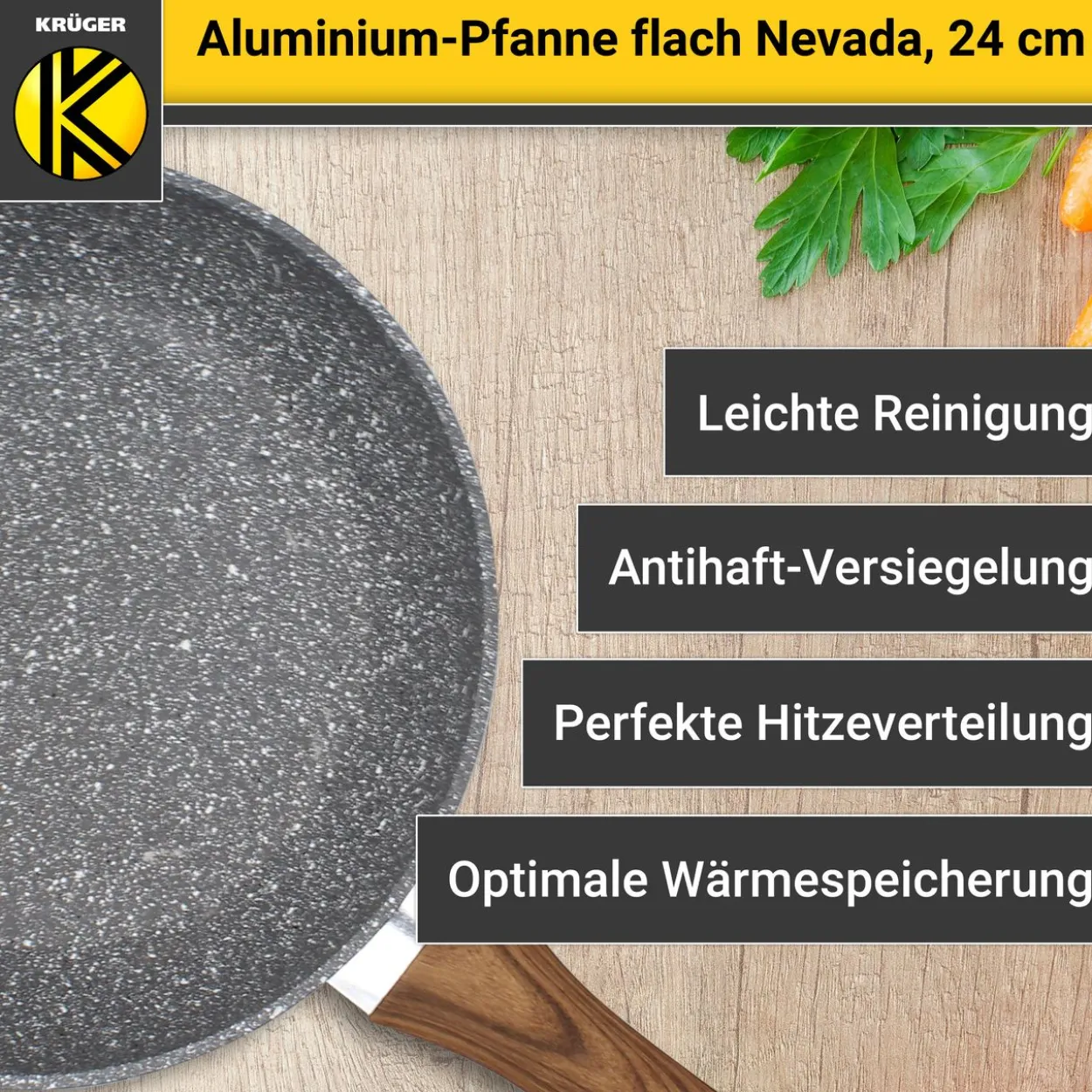 Aluminium Pfanne NEVADA, 24 cm