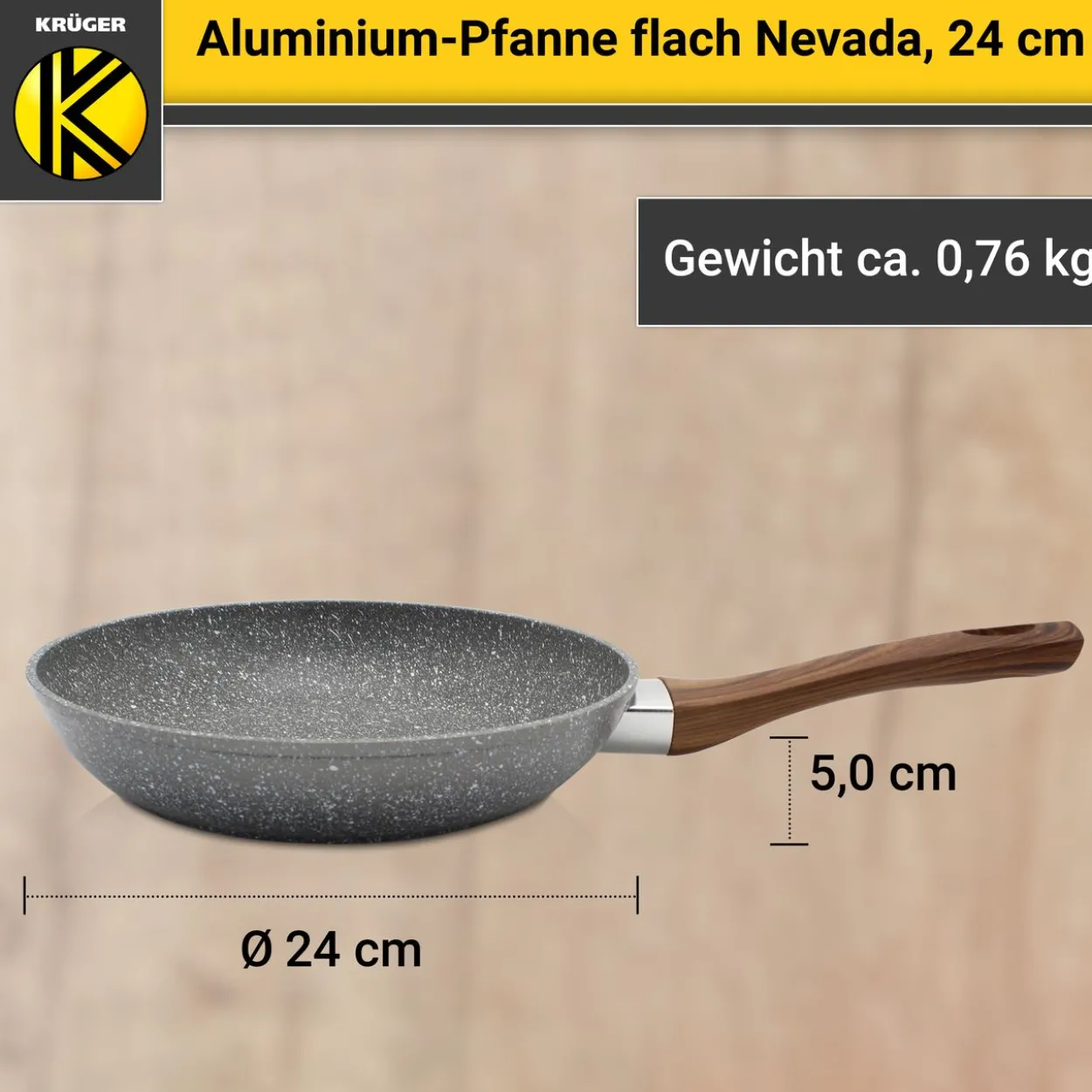Aluminium Pfanne NEVADA, 24 cm