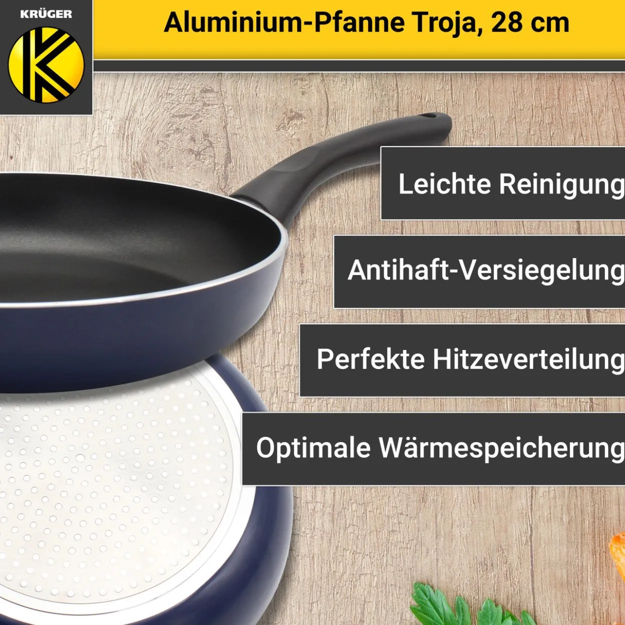 Aluminium Pfanne Troja, 28 cm