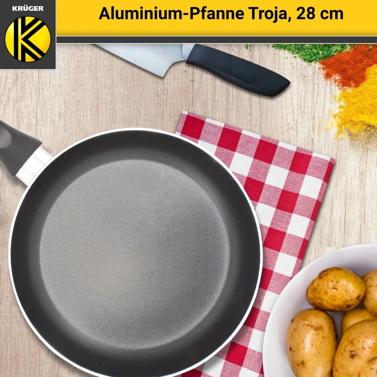 Aluminium Pfanne Troja, 28 cm