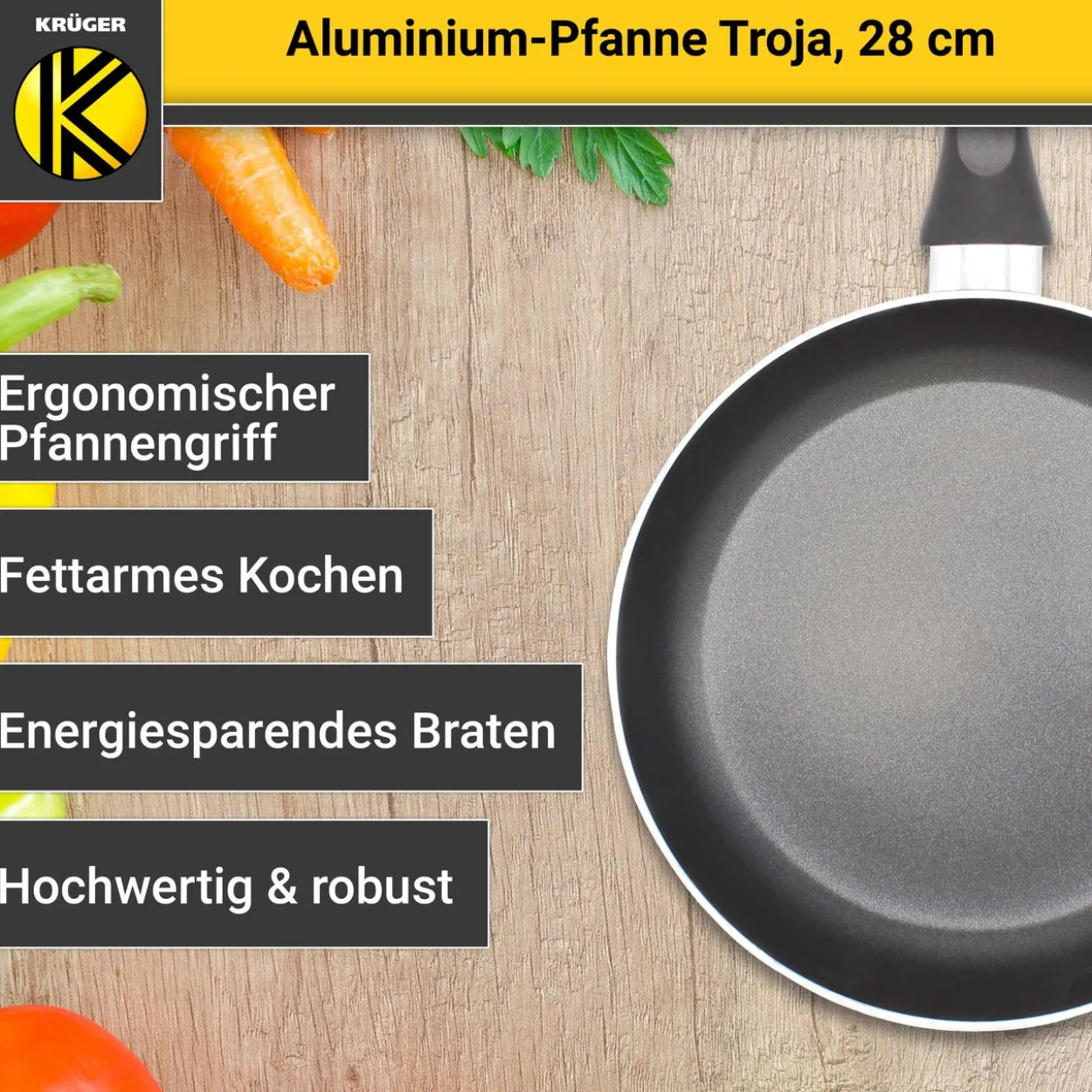 Aluminium Pfanne Troja, 28 cm