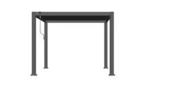 Alu-Pergola mit verstellbaren Lamellen ca. 300 × 300 × 230 cm - Anthrazit