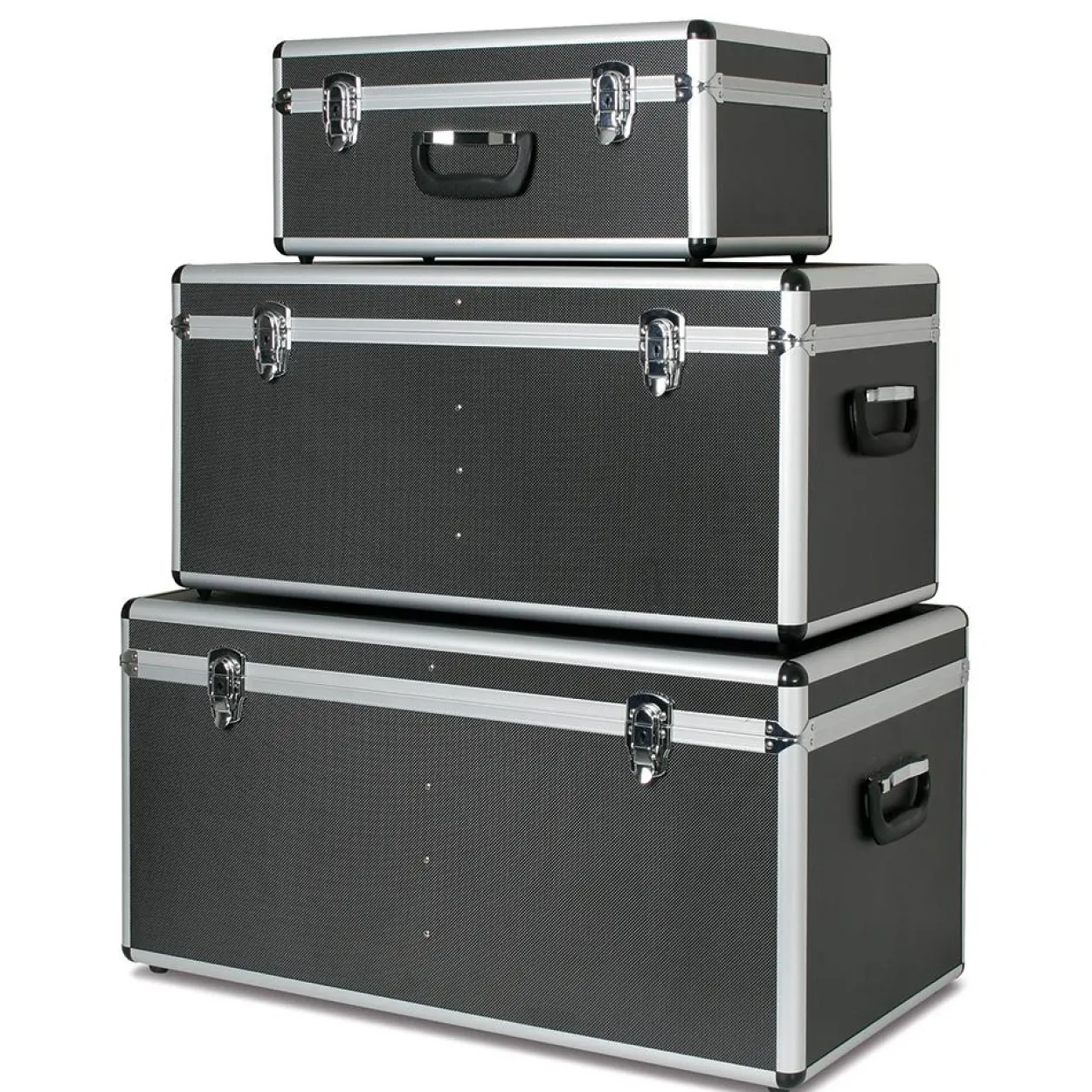 Alurahmen-Transportboxen, 3er-Set, Farbe anthrazit