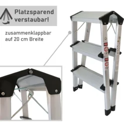 Alu Trittleiter mit 3 Stufen