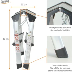 Alu Trittleiter mit 2 Stufen