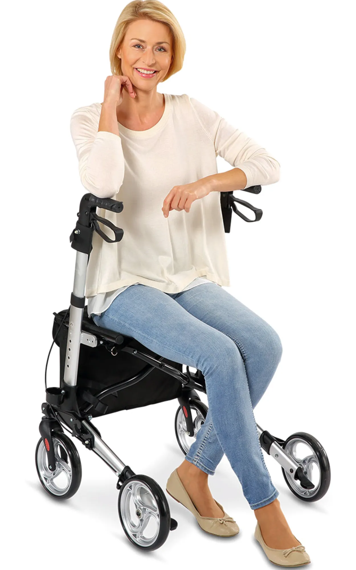 Alu Vierrad-Rollator Leichtgewicht AT51006