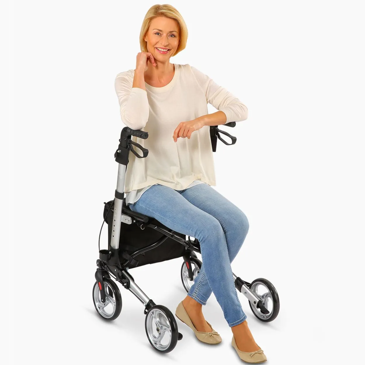 Alu Vierrad-Rollator Leichtgewicht AT51006