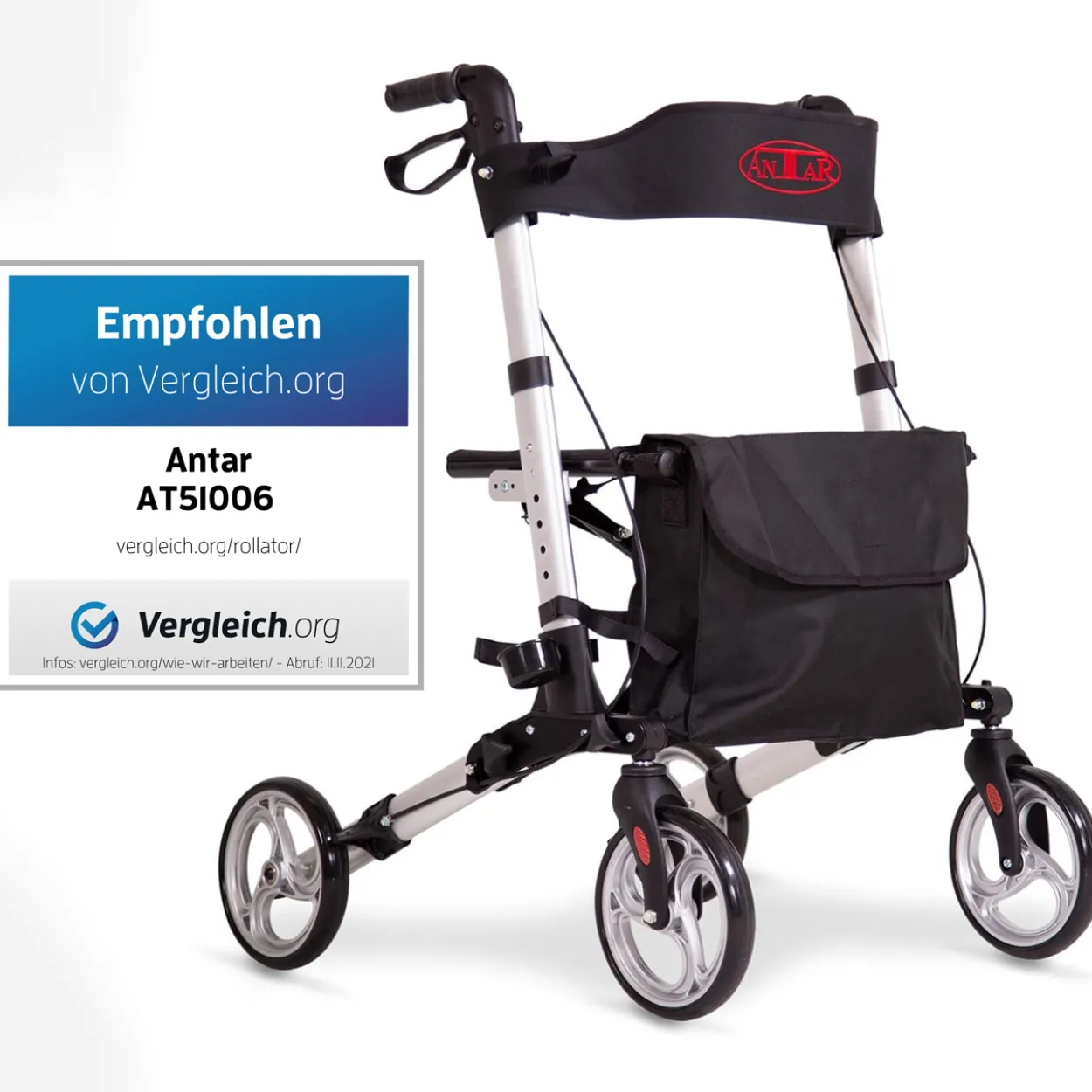 Alu Vierrad-Rollator Leichtgewicht AT51006