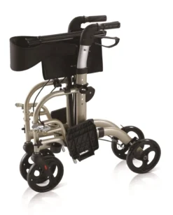 Alu Vierrad-Rollator mit einklappbaren Fußstützen AT51005