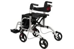 Alu Vierrad-Rollator mit einklappbaren Fußstützen AT51005