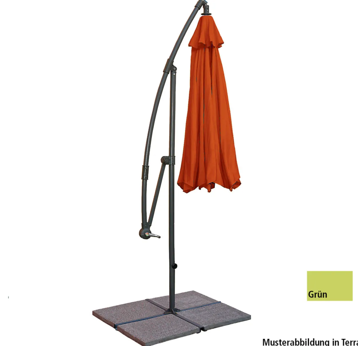 Ampelschirm-Aluminium, Ø ca. 3 m – Apfelgrün