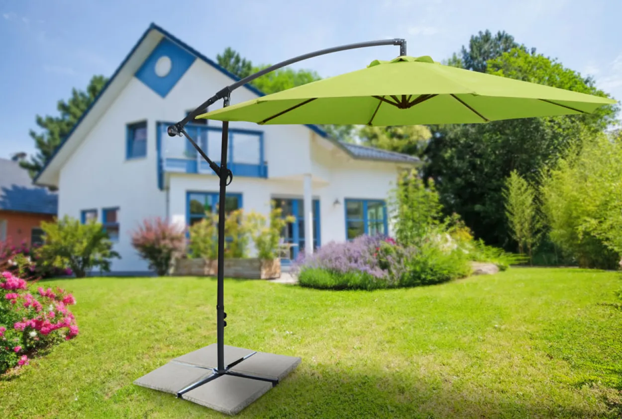 Ampelschirm-Aluminium, Ø ca. 3 m – Apfelgrün