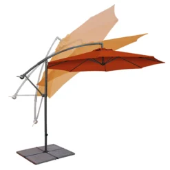 Ampelschirm -Aluminium , Ø ca. 3 m – Terrakotta