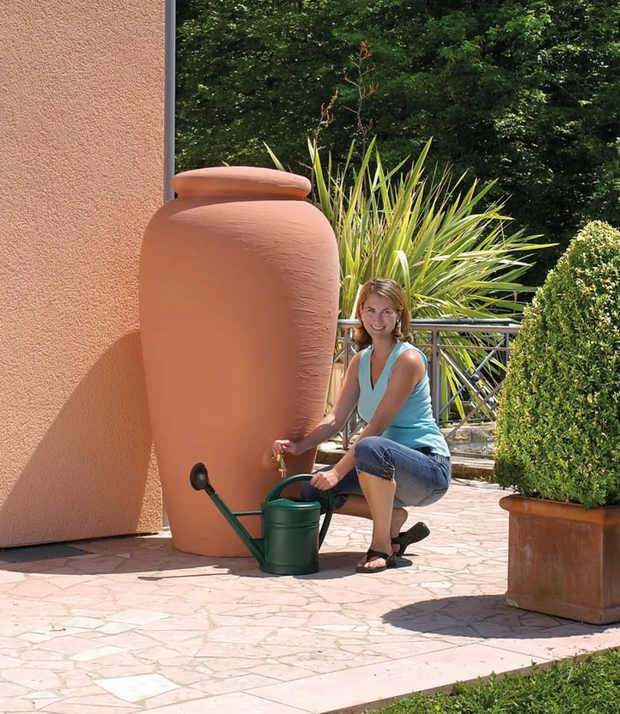 Amphore Komplett-Set 300 L terrakotta