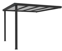 Anbau für Metallgerätehaus "ELSA", ca. 275 x 294 x 222 cm - Glänzendes Grau