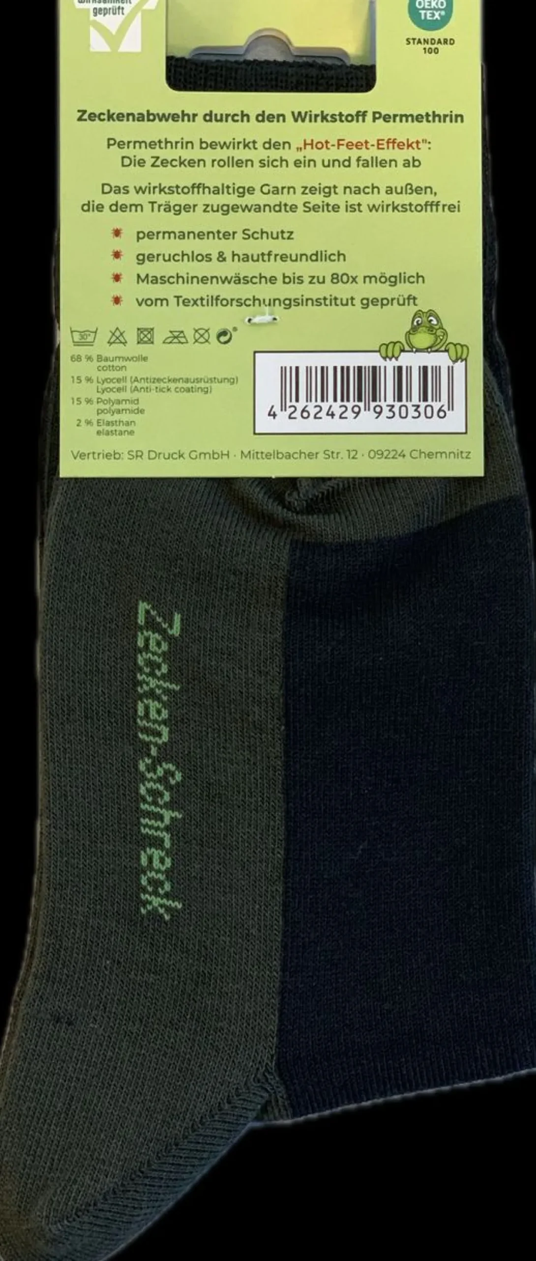 Anti-Zecken-Socke Größe 42-44