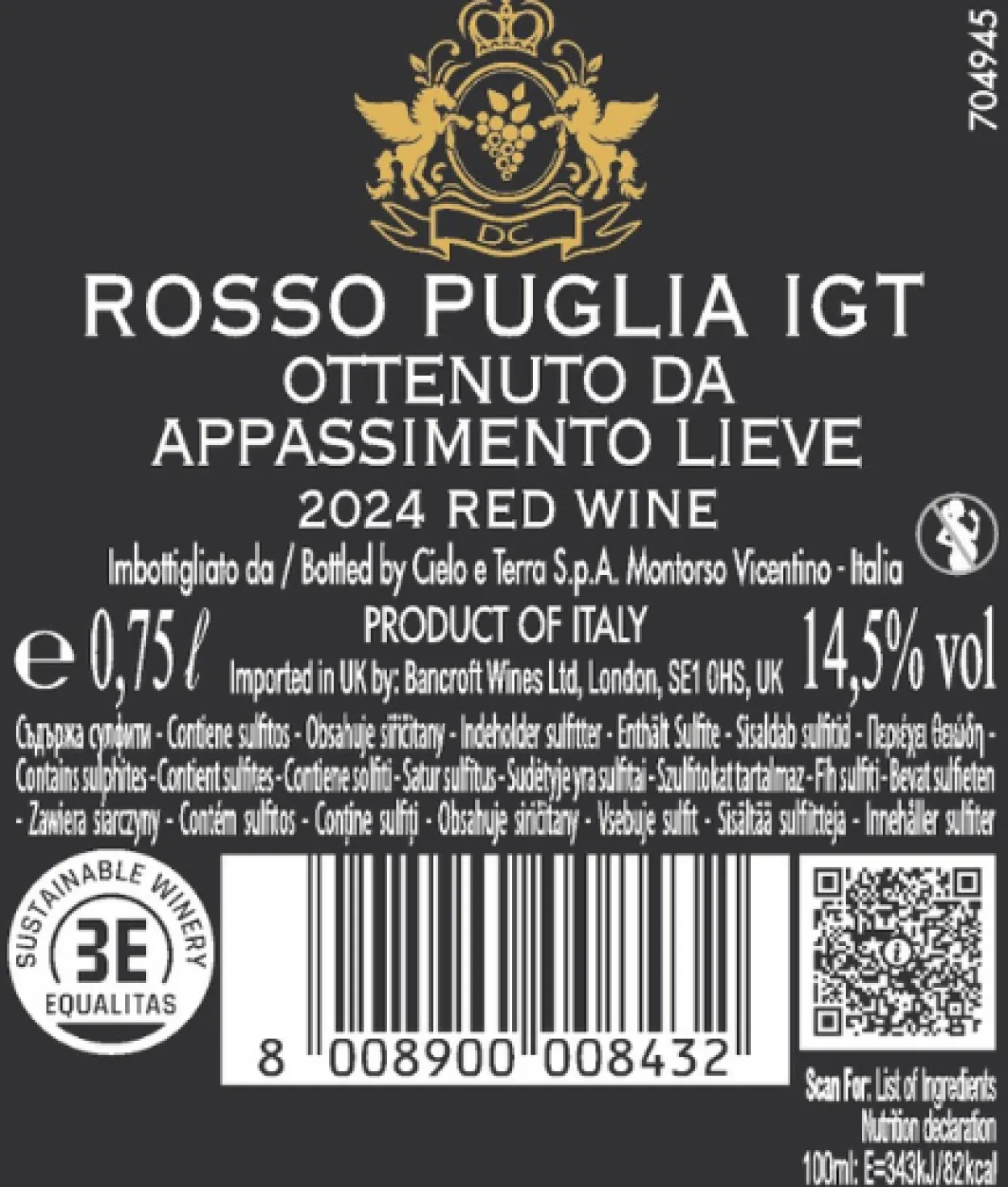 Appassimento Rosso Puglia IGT halbtrocken 95 LMP 0,75l