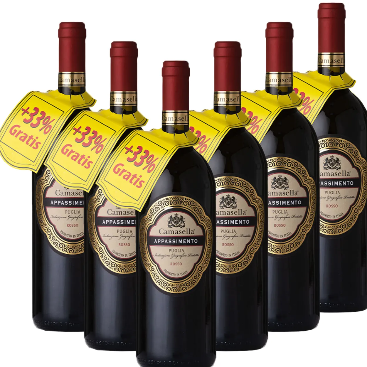 Appassimento Rosso Puglia IGT - Italien, +33% Gratis, - 6er Paket