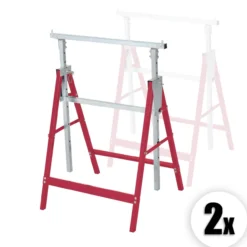 Arbeitsbock höhenverstellbar, 2er Set, je Bock 200 kg Traglast