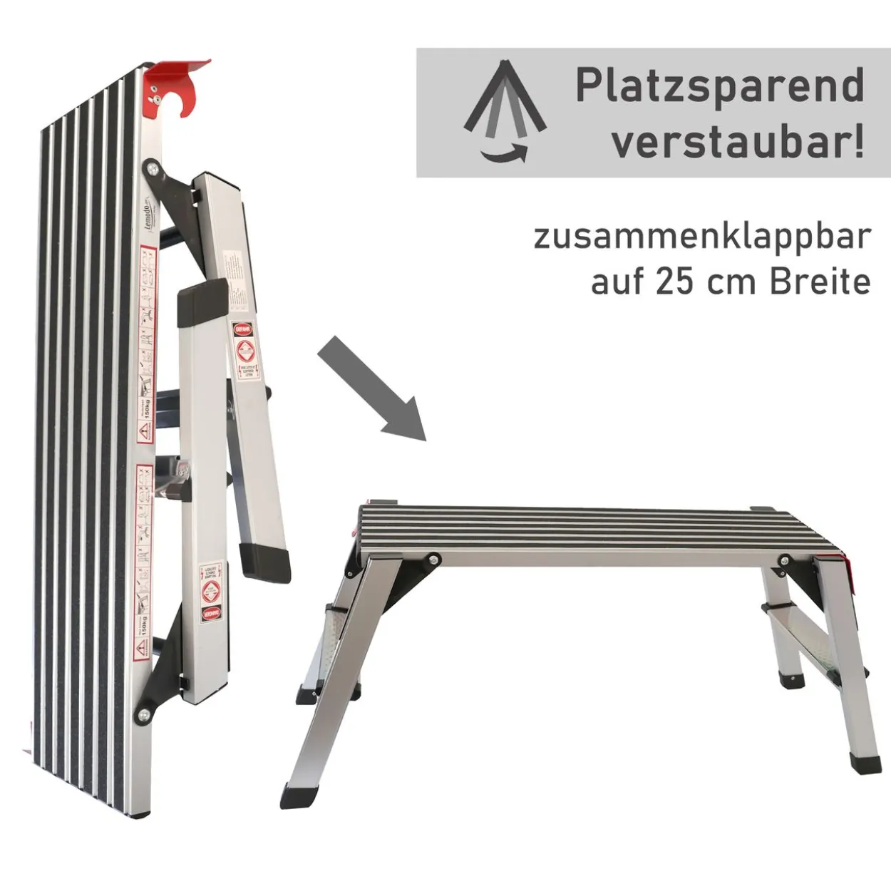 Arbeitsplattform mit 2 Stufen