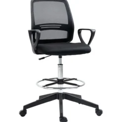 Arbeitsstuhl Ergonomischer Drehstuhl Bürostuhl höhenverstellbar Schwarz
