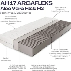 ARGAFLEKS Komfortschaummatratze, 17 cm Höhe, 7 Zonen-Wendematratze