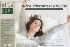 Aryasoft Kopfkissen mit Microfaserfüllung 2 stück 80x40 | waschbar 30 Grad
