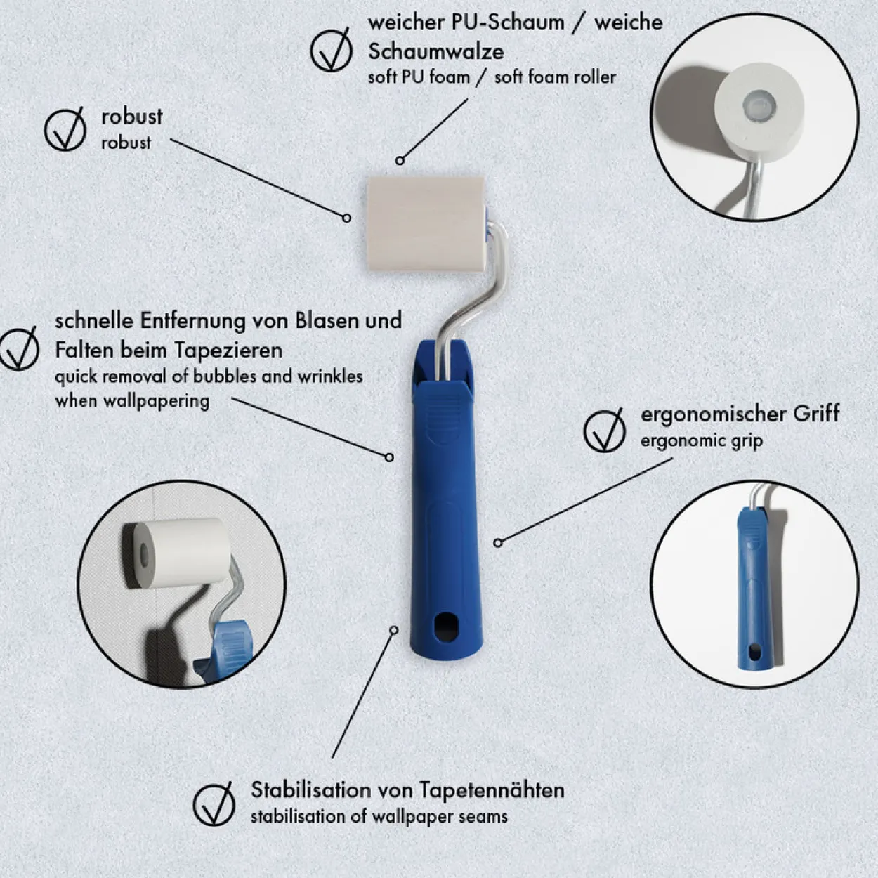 A.S. Création Nahtroller 4,5cm Andrückroller
