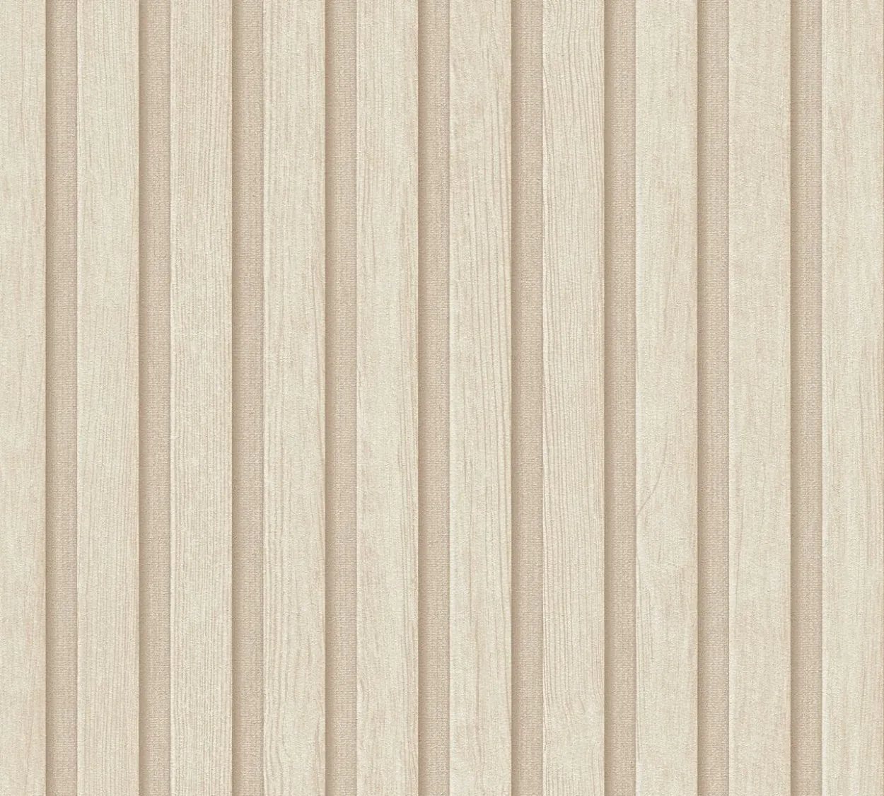 A.S. Création - Tapete Holzpaneele Creme, Beige
