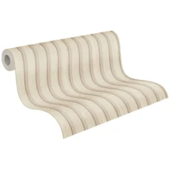 A.S. Création - Tapete Holzpaneele Creme, Beige