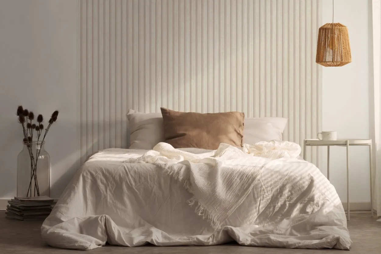 A.S. Création - Tapete Holzpaneele Creme, Beige