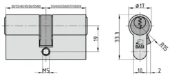 AS - 30/30 mm Profil-Doppelzylinder