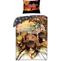 Attack on Titan Bettwäsche 140x200 cm + 70x90 cm aus Baumwolle