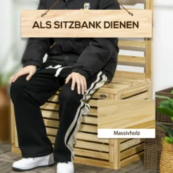 Aufbewahrungsbox, Gartentruhe mit Rankhilfe