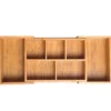 Aufbewahrungsbox Ordnungsbox Schubladen Organizer ausziehbar Bambus Natur L24,6 x B17,6 x H7 cm